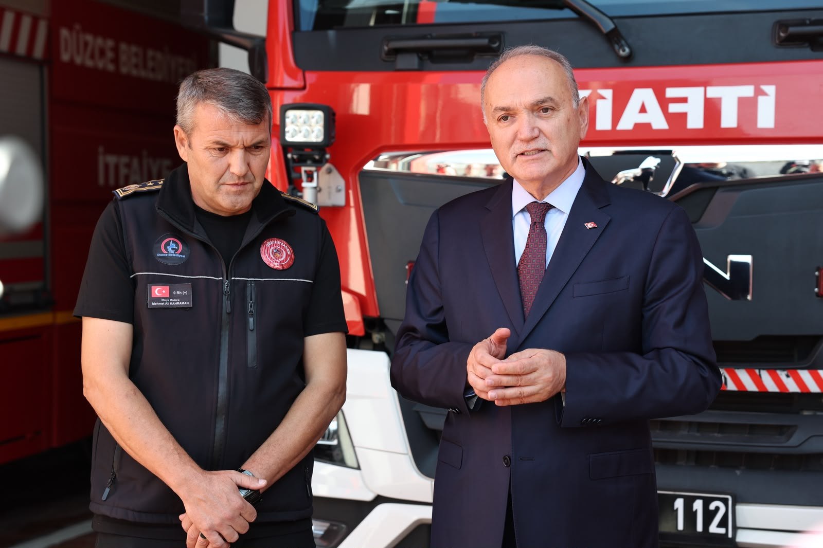 BAŞKAN ÖZLÜ’DEN DÜZCE İTFAİYESİ’NE KUTLAMA