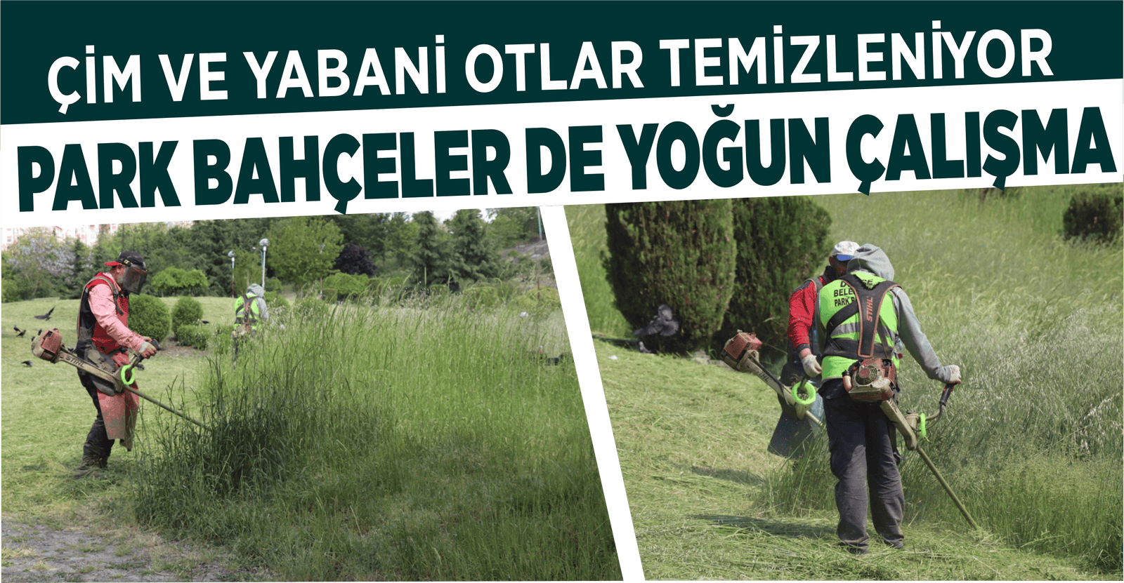PARK BAHÇELER DE YOĞUN ÇALIŞMA
