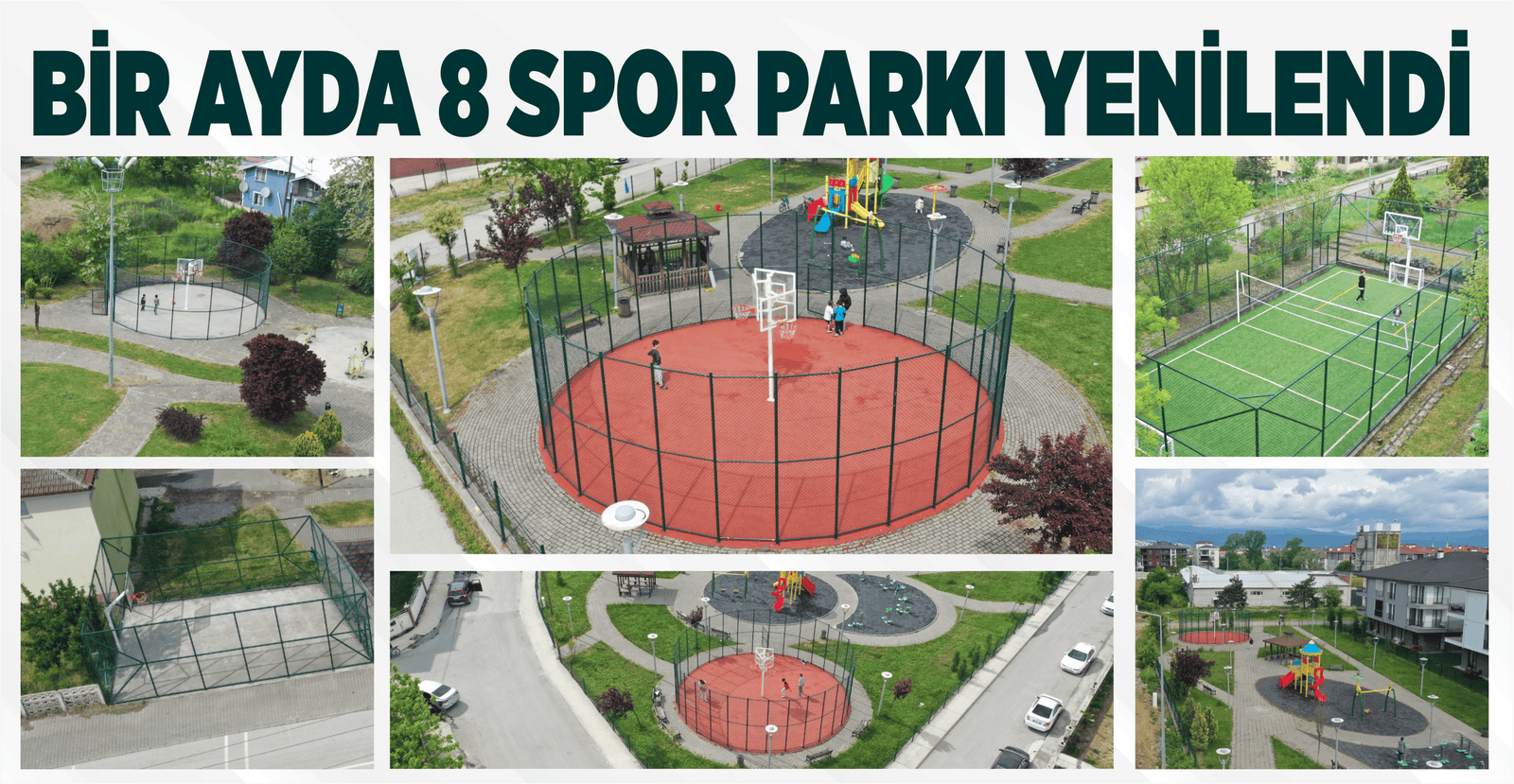 BİR AYDA 8 SPOR PARKI YENİLENDİ