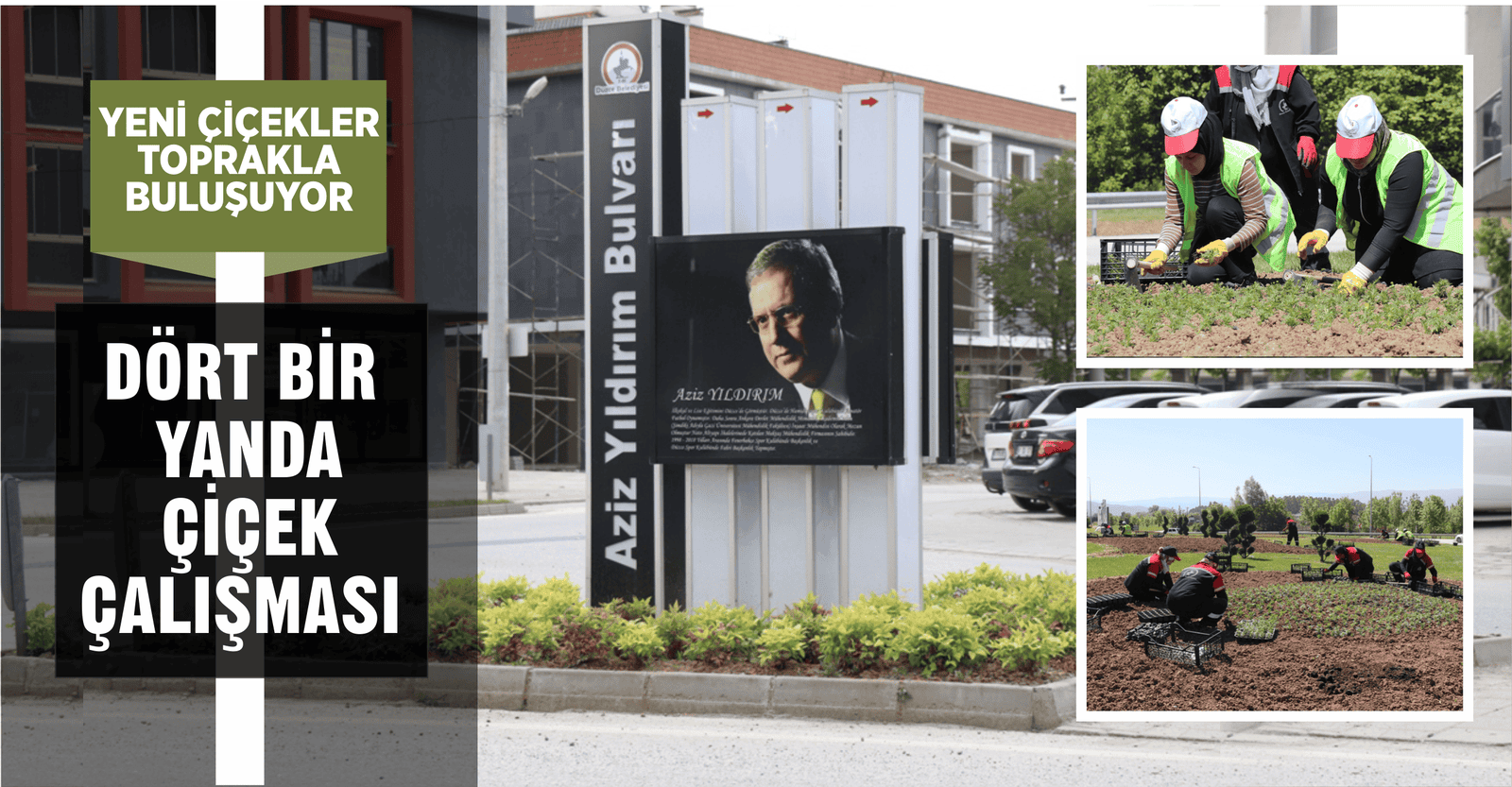 DÖRT BİR YANDA ÇİÇEK ÇALIŞMASI