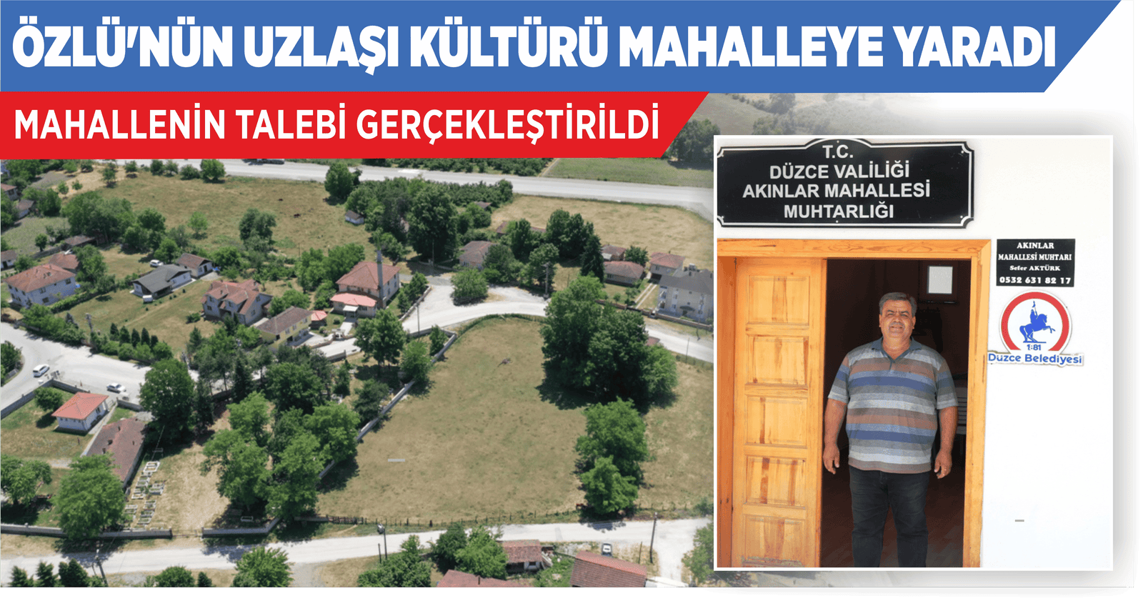 MUHTAR’DAN ÖZLÜ’YE TEŞEKKÜR