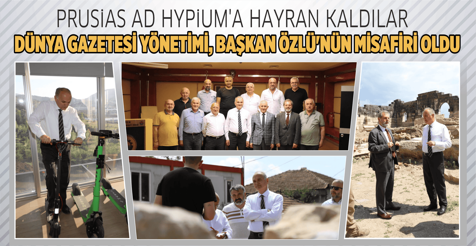 DÜNYA GAZETESİ YÖNETİMİ, BAŞKAN ÖZLÜ’NÜN MİSAFİRİ OLDU
