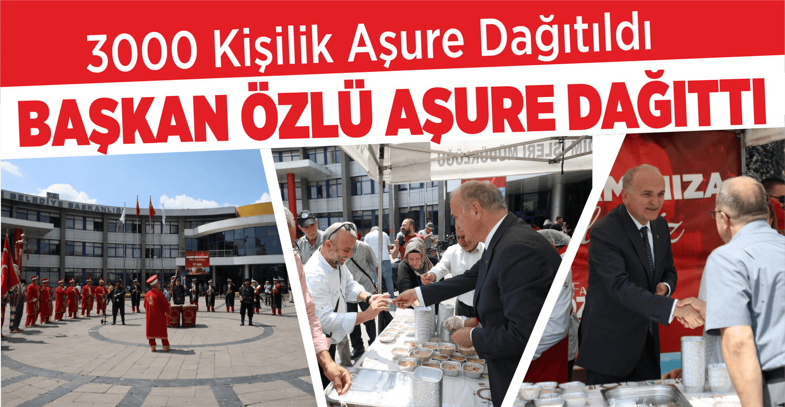 BAŞKAN ÖZLÜ AŞURE DAĞITTI