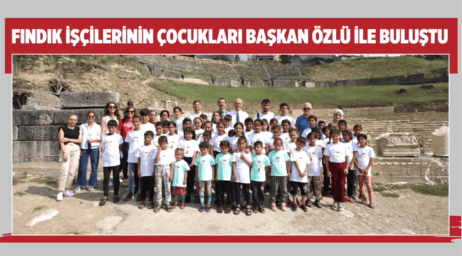 FINDIK İŞÇİLERİNİN ÇOCUKLARI BAŞKAN ÖZLÜ İLE BULUŞTU