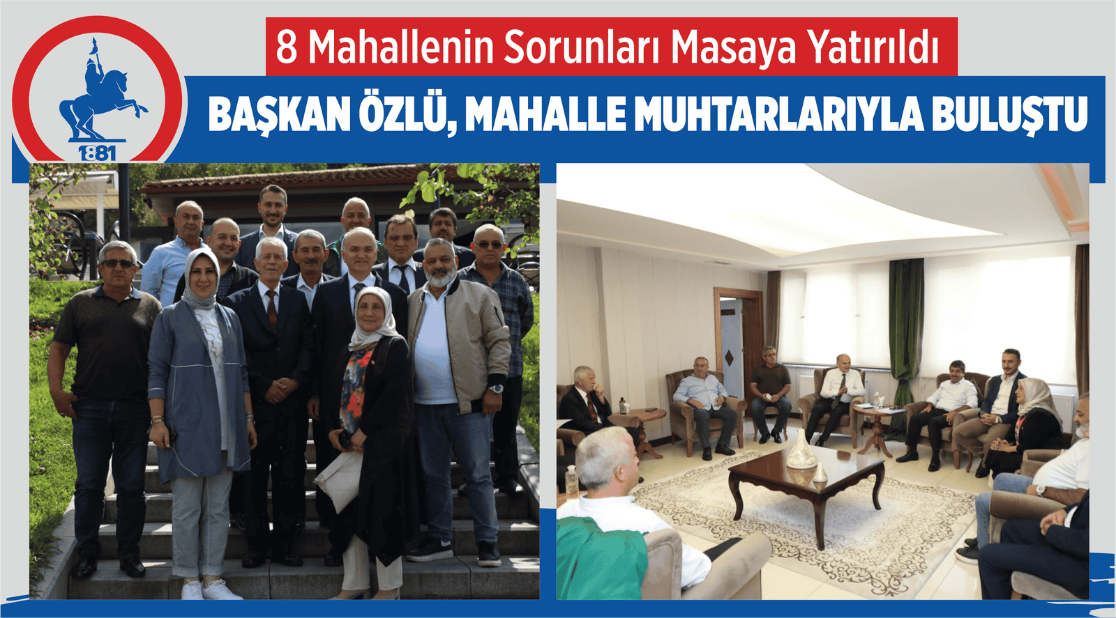 BAŞKAN ÖZLÜ, MAHALLE MUHTARLARIYLA BULUŞTU
