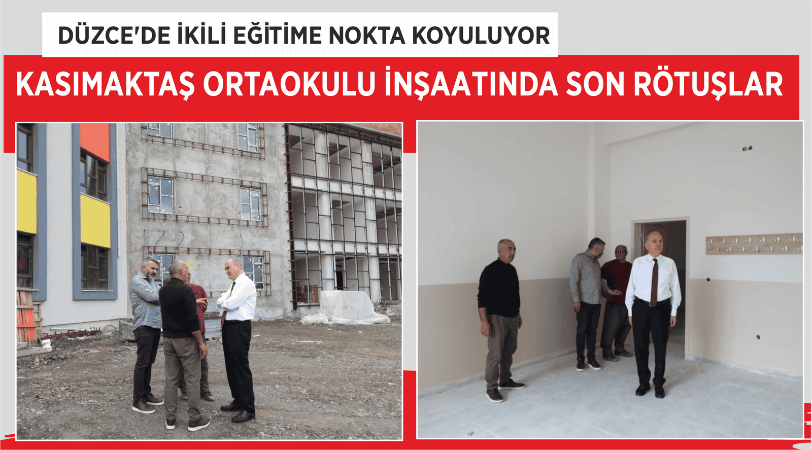 KASIM AKTAŞ ORTAOKULU İNŞAATINDA SON RÖTUŞLAR