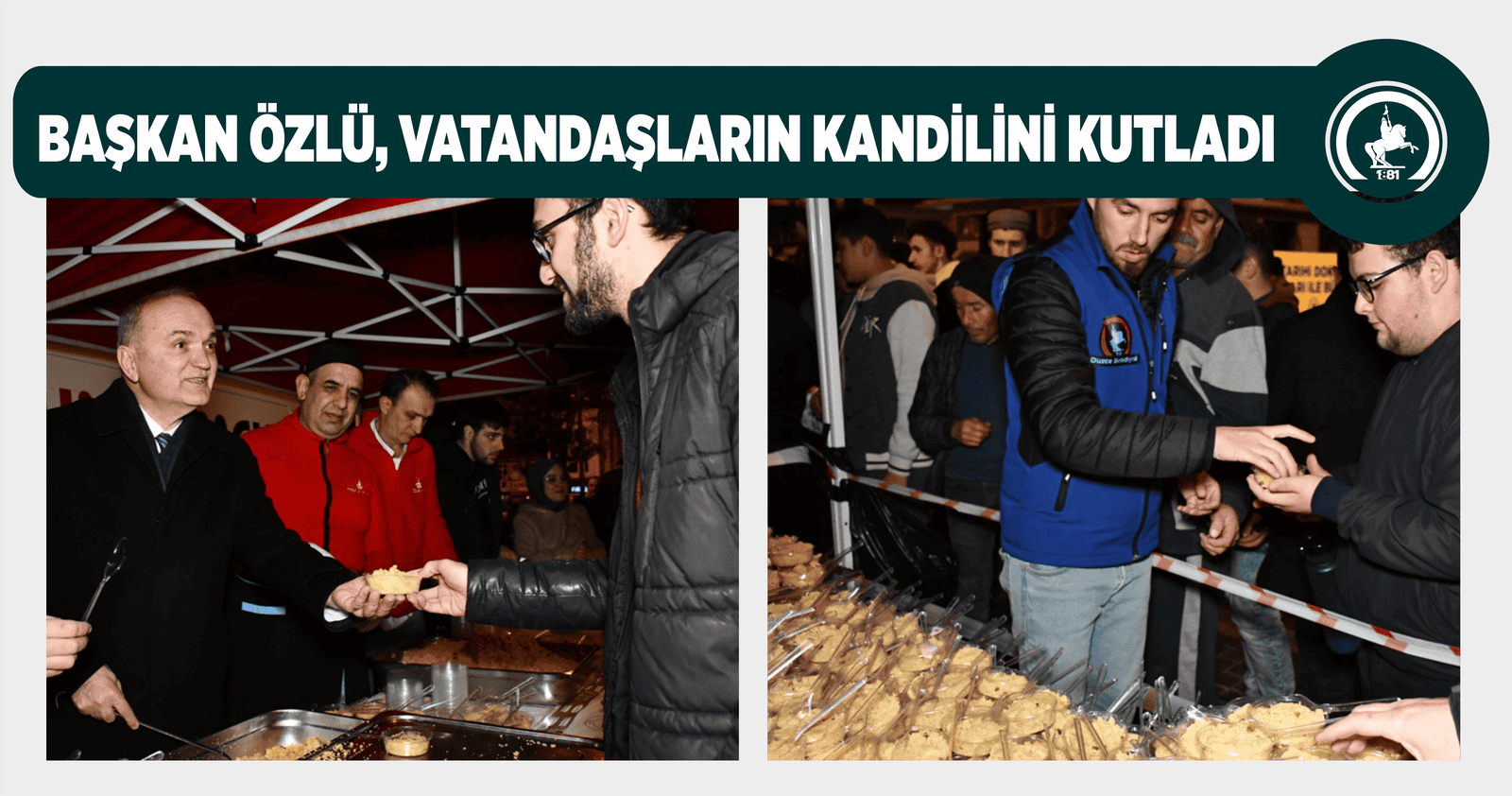 DÜZCE BELEDİYESİNDEN KANDİLE ÖZEL HELVA