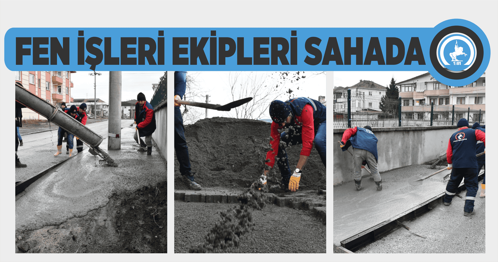 İKİ MAHALLE DE KALDIRIM ÇALIŞMASI