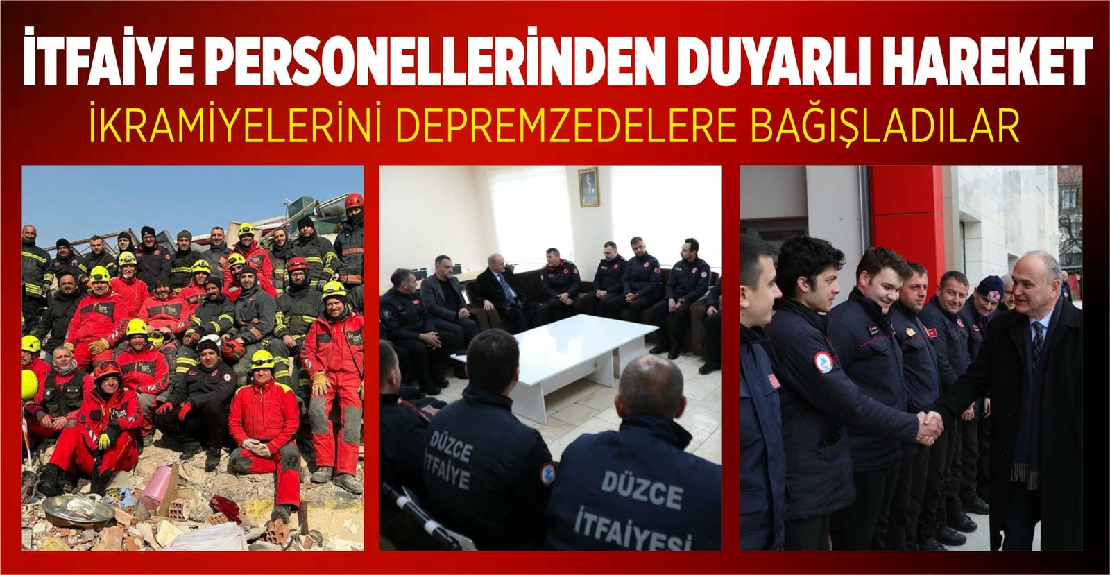 İTFAİYE PERSONELLERİNDEN DUYARLI HAREKET