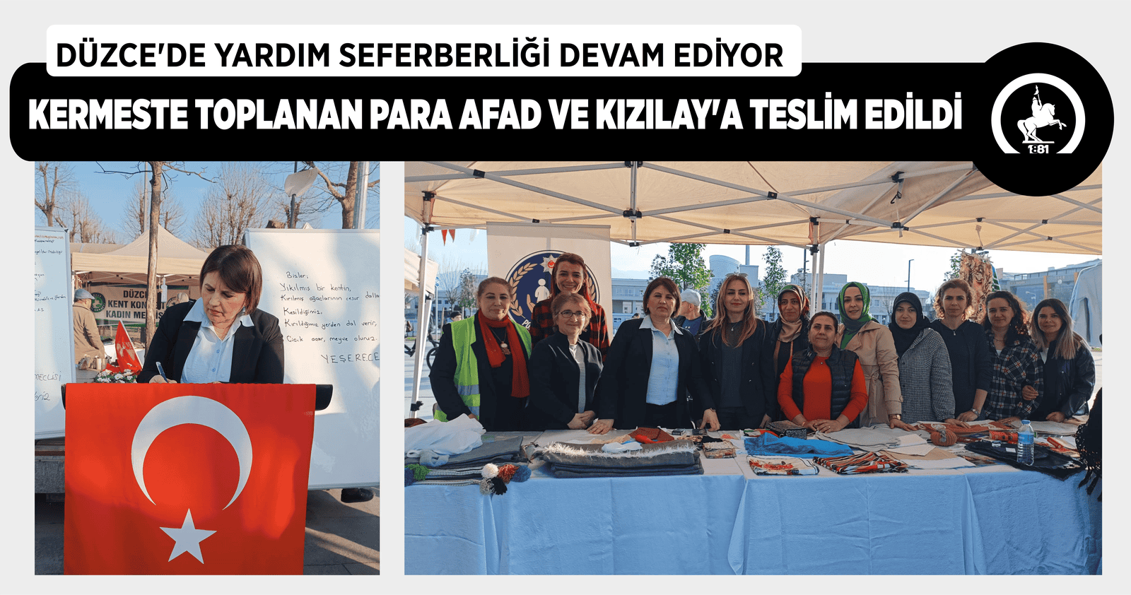 KERMESTE TOPLANAN PARA AFAD VE KIZILAY’A TESLİM EDİLDİ