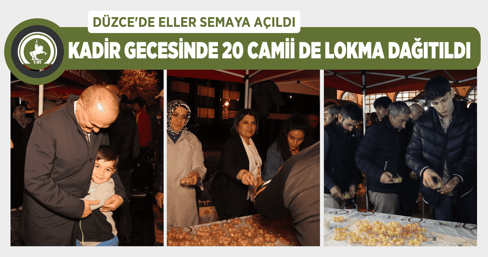 KADİR GECESİNDE 20 CAMİİ DE LOKMA DAĞITILDI