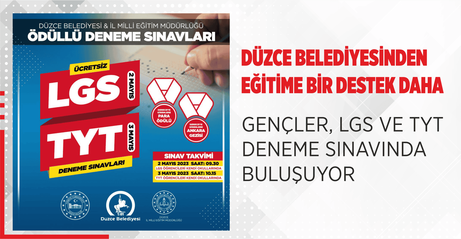 DÜZCE BELEDİYESİNDEN EĞİTİME BİR DESTEK DAHA