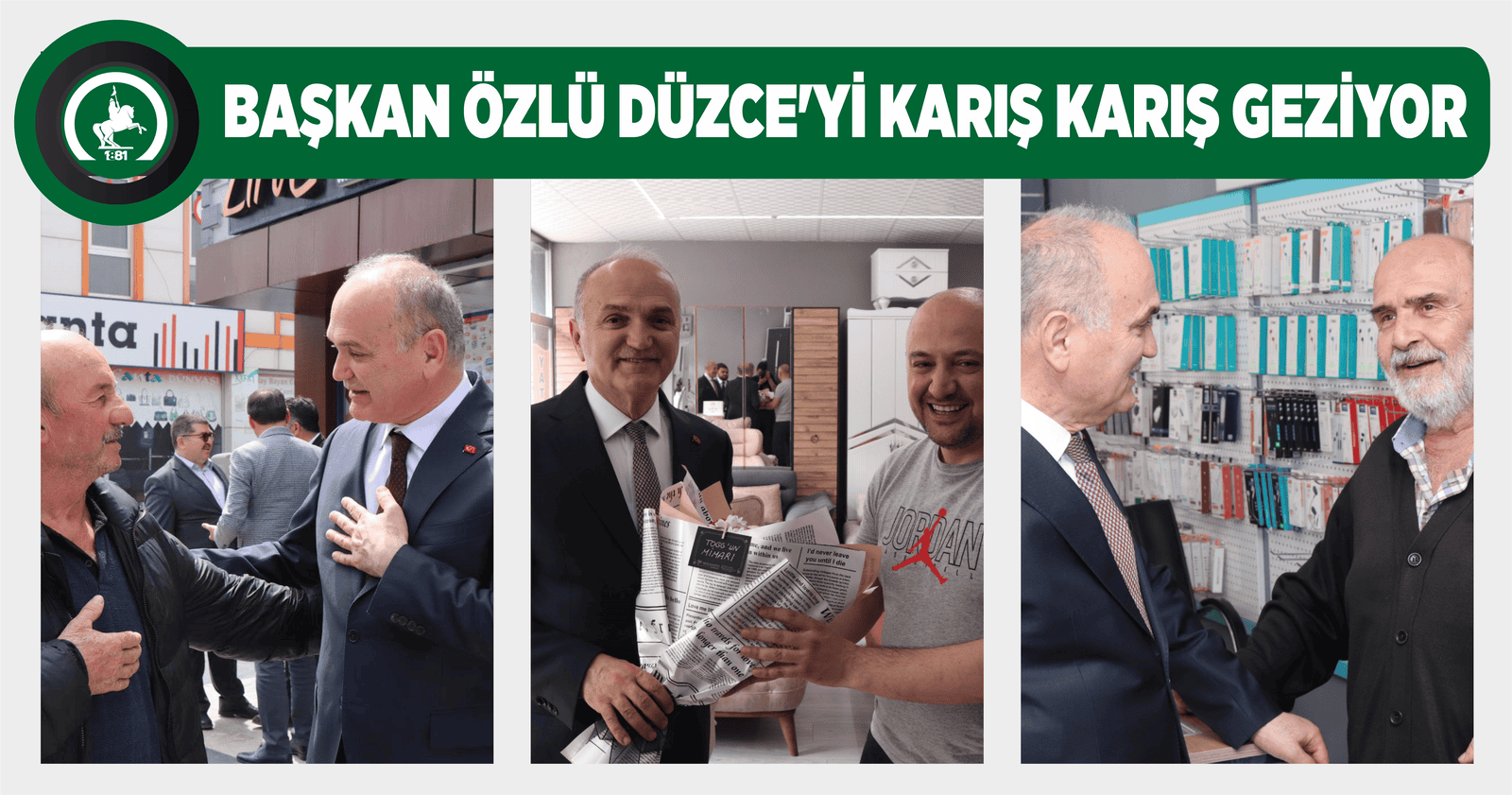 BAŞKAN ÖZLÜ DÜZCE’Yİ KARIŞ KARIŞ GEZİYOR
