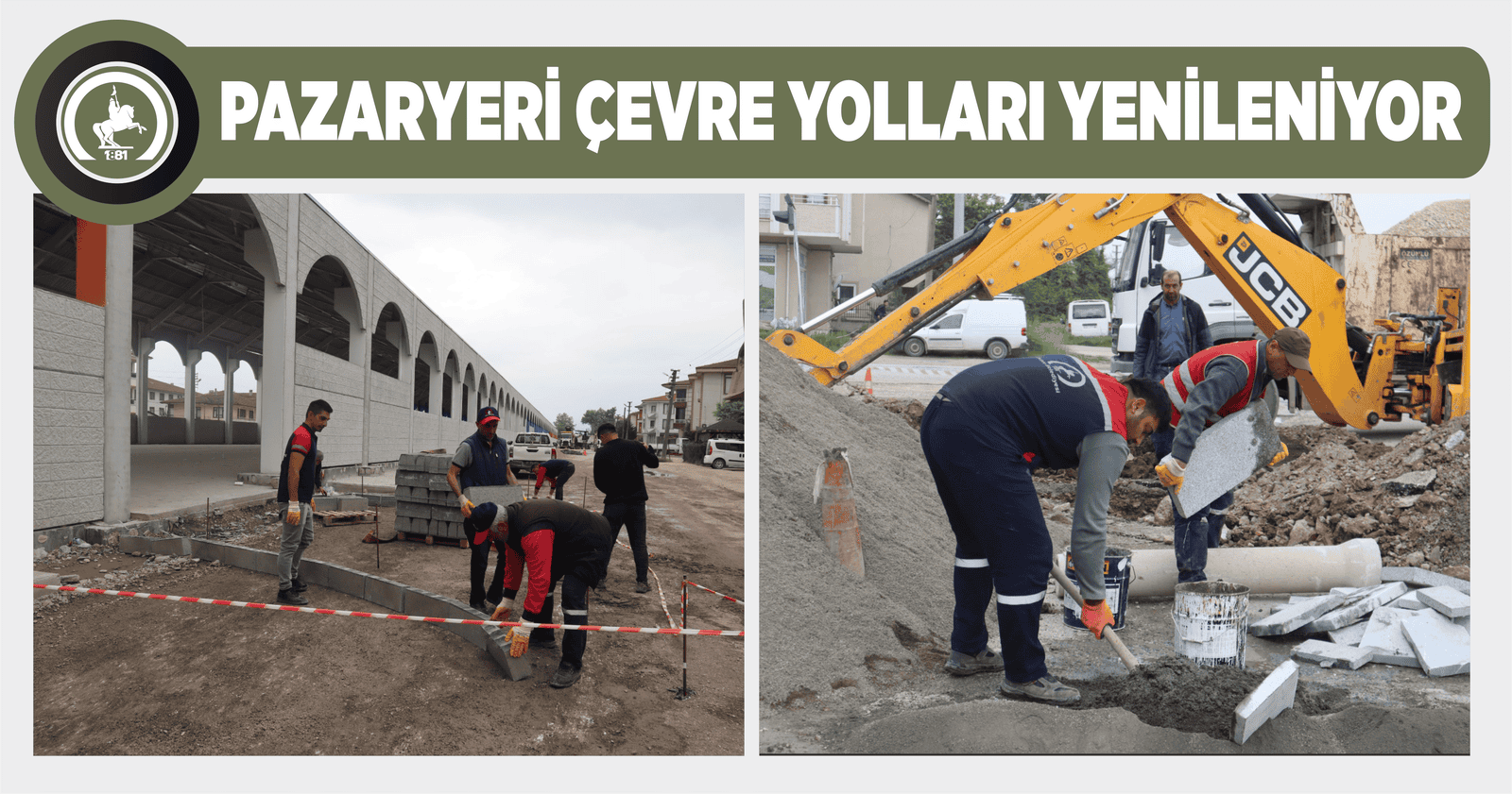 PAZARYERİ ÇEVRE YOLLARI YENİLENİYOR