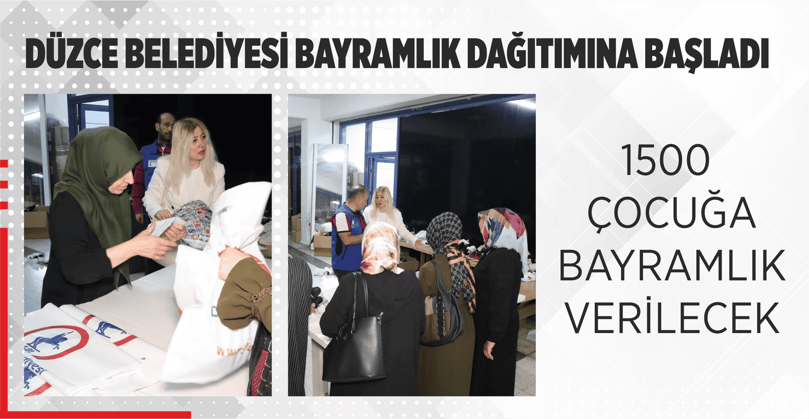 DÜZCE BELEDİYESİ BAYRAMLIK DAĞITIMINA BAŞLADI