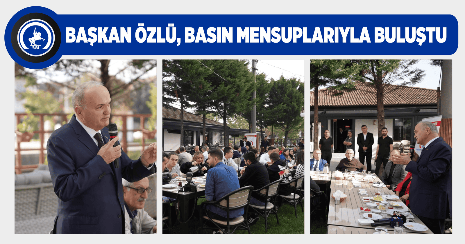 BAŞKAN ÖZLÜ, BASIN MENSUPLARIYLA BULUŞTU
