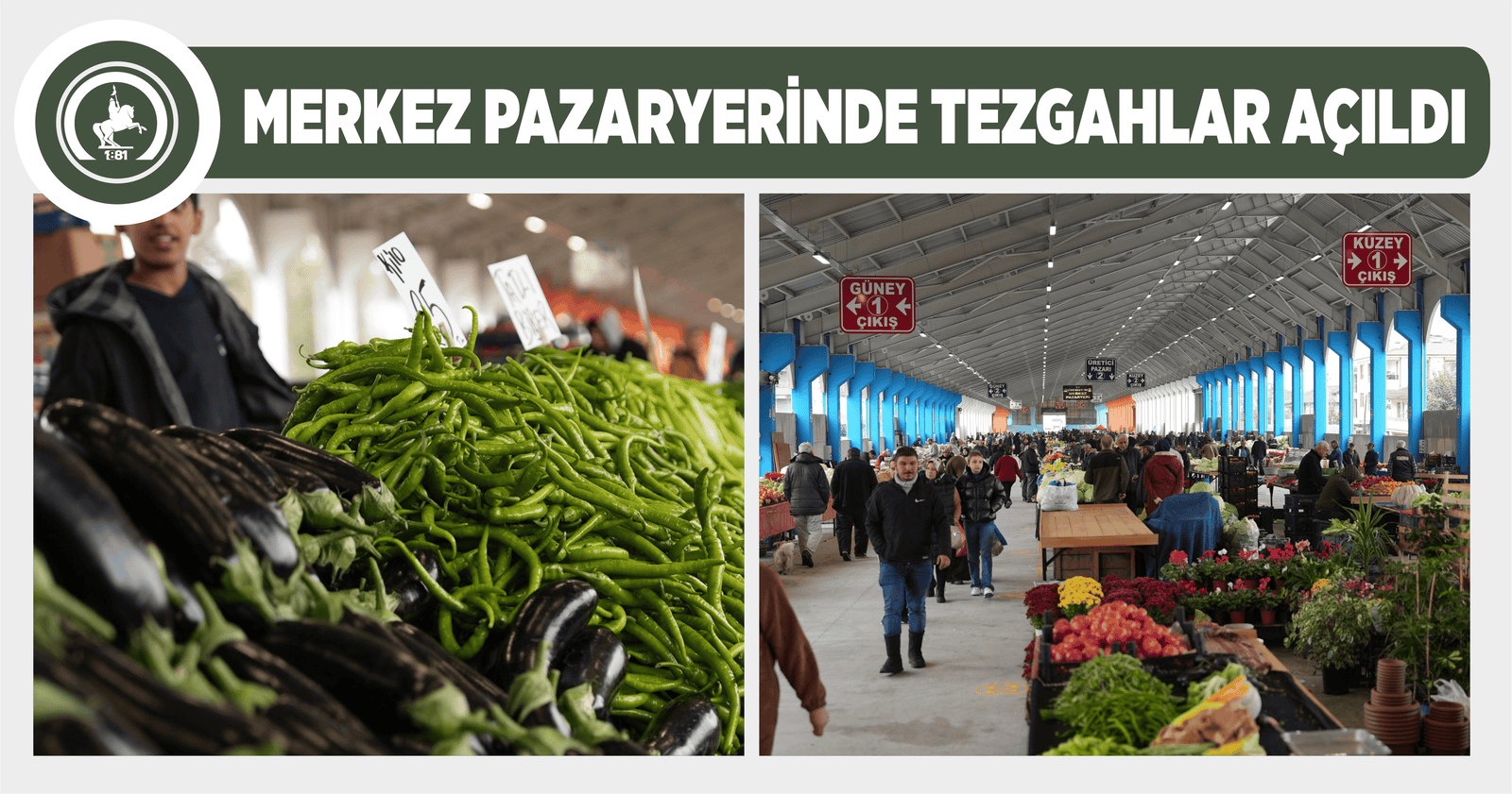 MERKEZ PAZARYERİNDE TEZGAHLAR AÇILDI