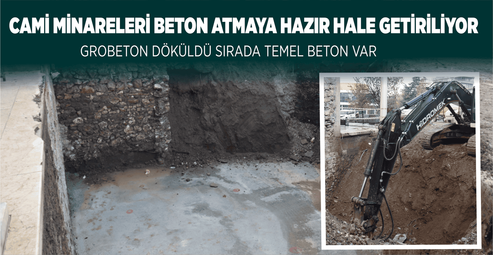 CAMİ MİNARELERİ BETON ATMAYA HAZIR HALE GETİRİLİYOR