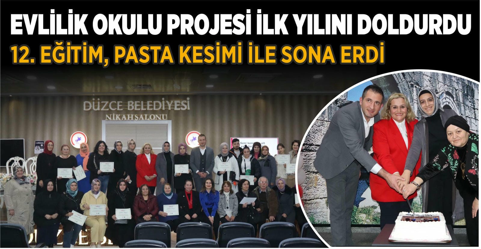 12. EĞİTİM, PASTA KESİMİ İLE SONA ERDİ