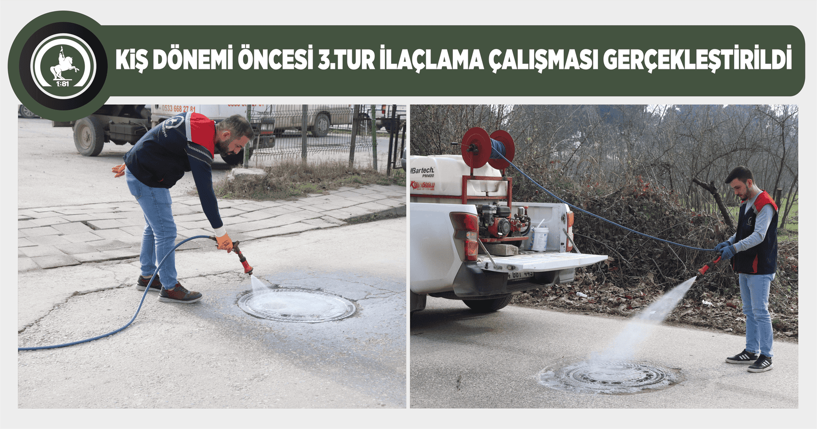 KIŞ DÖNEMİ ÖNCESİ 3.TUR İLAÇLAMA ÇALIŞMASI GERÇEKLEŞTİRİLDİ
