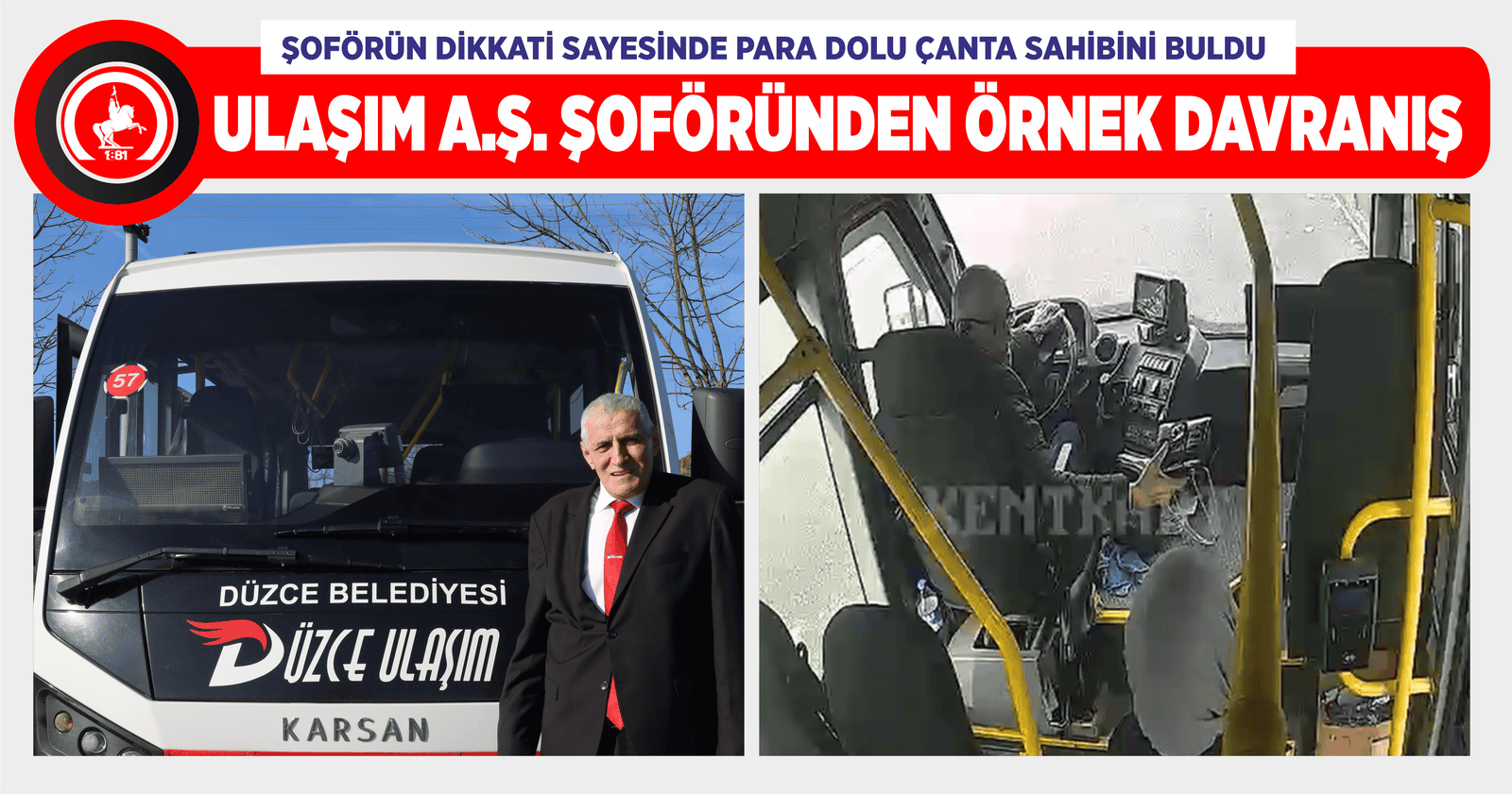 ŞOFÖRÜN DİKKATİ SAYESİNDE PARA DOLU ÇANTA SAHİBİNİ BULDU