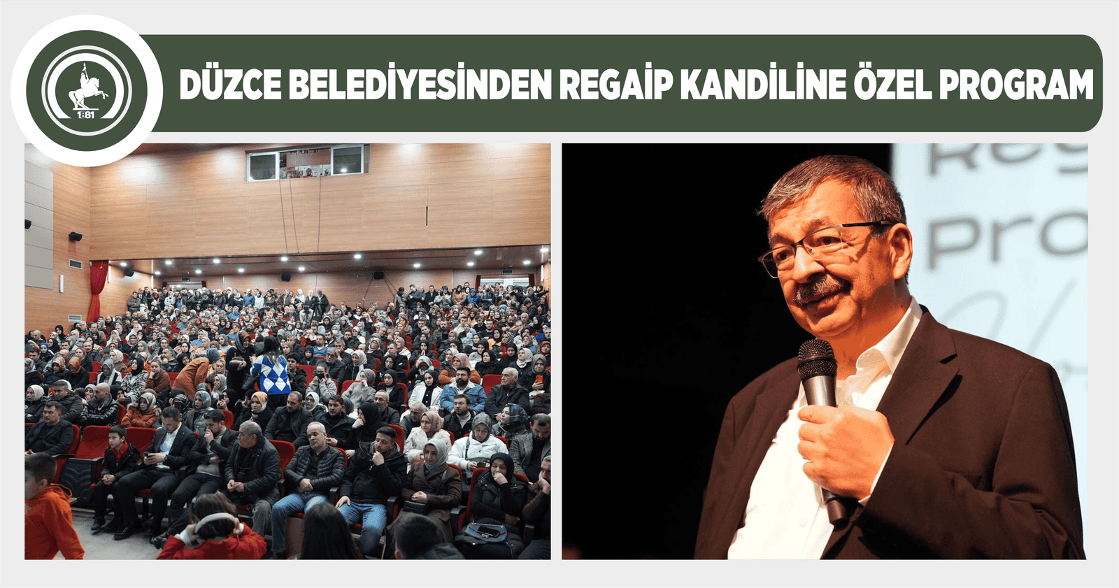 DÜZCE BELEDİYESİNDEN REGAİP KANDİLİNE ÖZEL PROGRAM