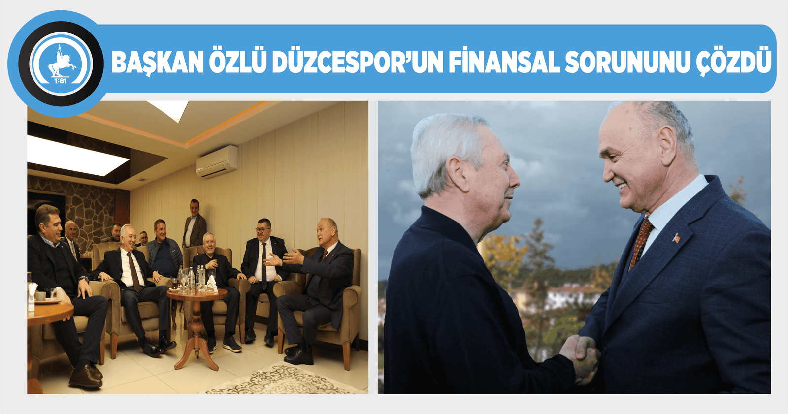 BAŞKAN ÖZLÜ DÜZCESPOR’UN FİNANSAL SORUNUNU ÇÖZDÜ