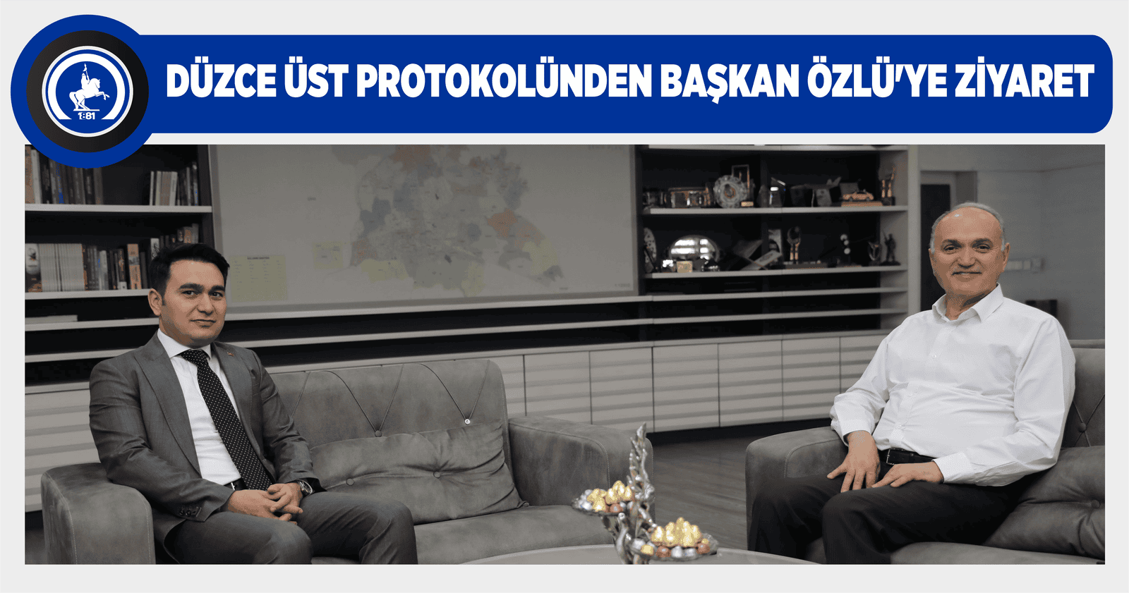 DÜZCE ÜST PROTOKOLÜNDEN BAŞKAN ÖZLÜ’YE ZİYARET