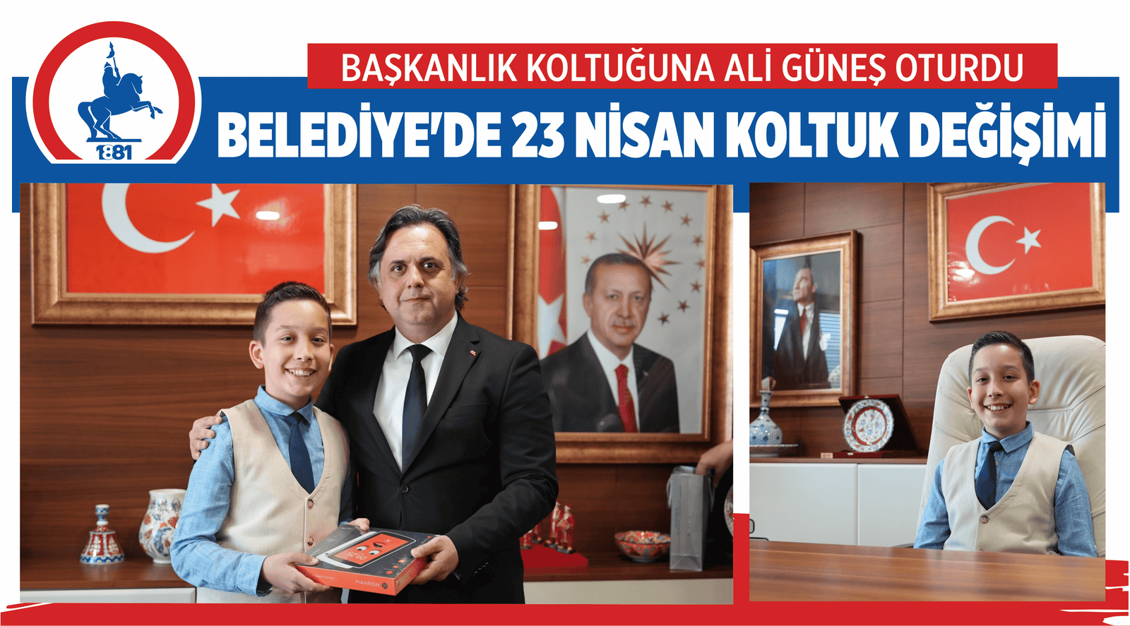 BELEDİYE’DE 23 NİSAN KOLTUK DEĞİŞİMİ