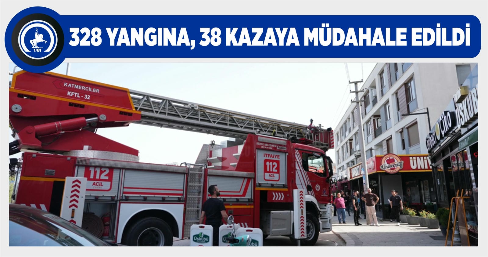 DÜZCE İTFAİYESİ 1.238 KEZ İSTASYONDAN ÇIKIŞ YAPTI