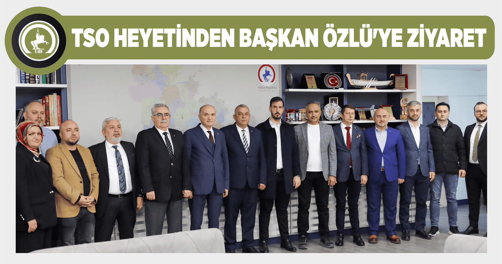 DÜZCE TSO HEYETİNDEN BAŞKAN ÖZLÜ’YE TEBRİK ZİYARETİ