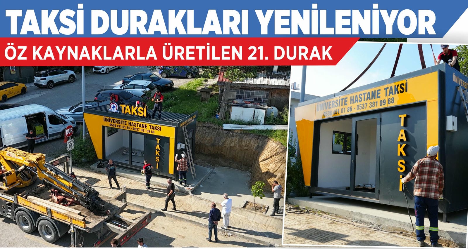 TAKSİ DURAKLARI YENİLENİYOR
