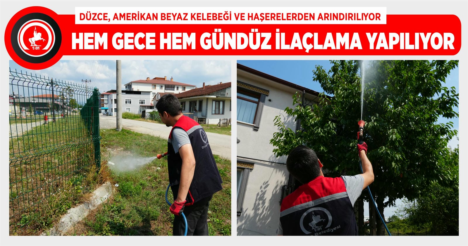 İLAÇLAMA EKİPLERİNDEN YOĞUN MESAİ