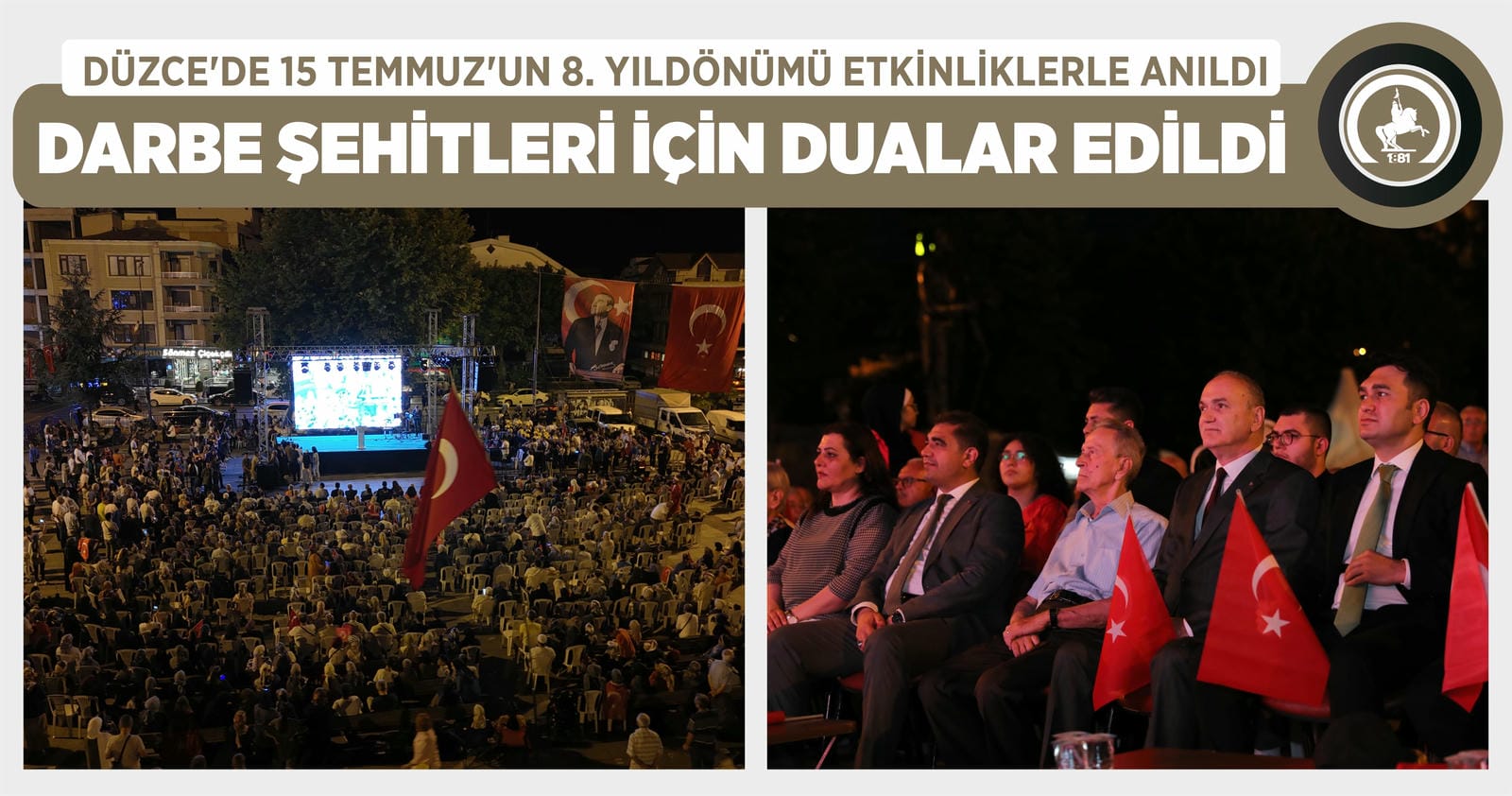 DÜZCELİLER ANITPARK MEYDANI’NI DOLDURDU