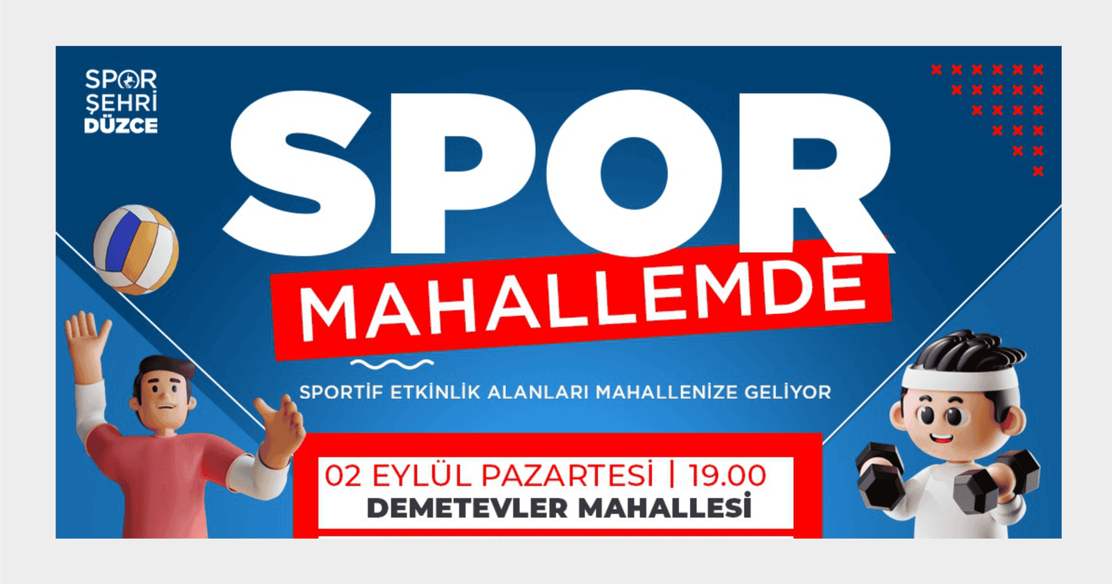 HAFTALIK ‘SPOR MAHALLEMDE’ PROGRAMI BELİRLENDİ