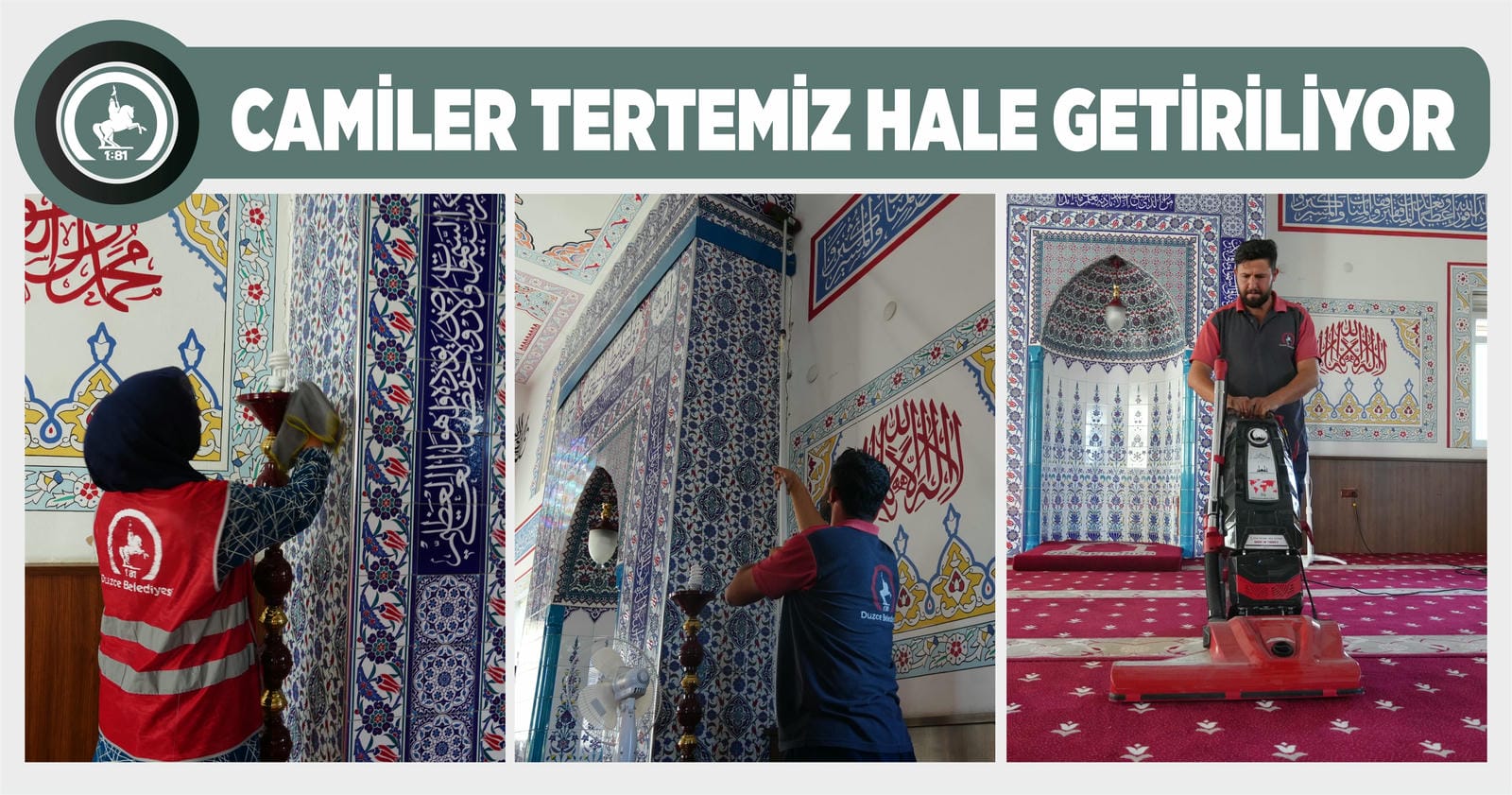 CAMİLERDE 2. TUR TEMİZLİK ÇALIŞMALARI SÜRÜYOR