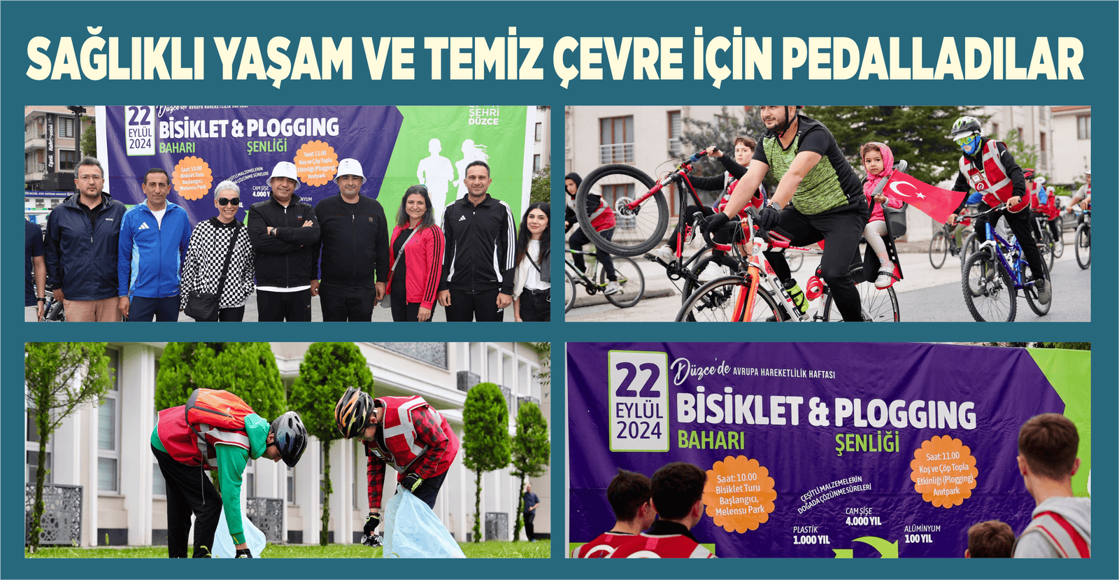 DÜZCE’DE BİSİKLET BAHARI VE PLOGGING ŞENLİĞİ YAPILDI