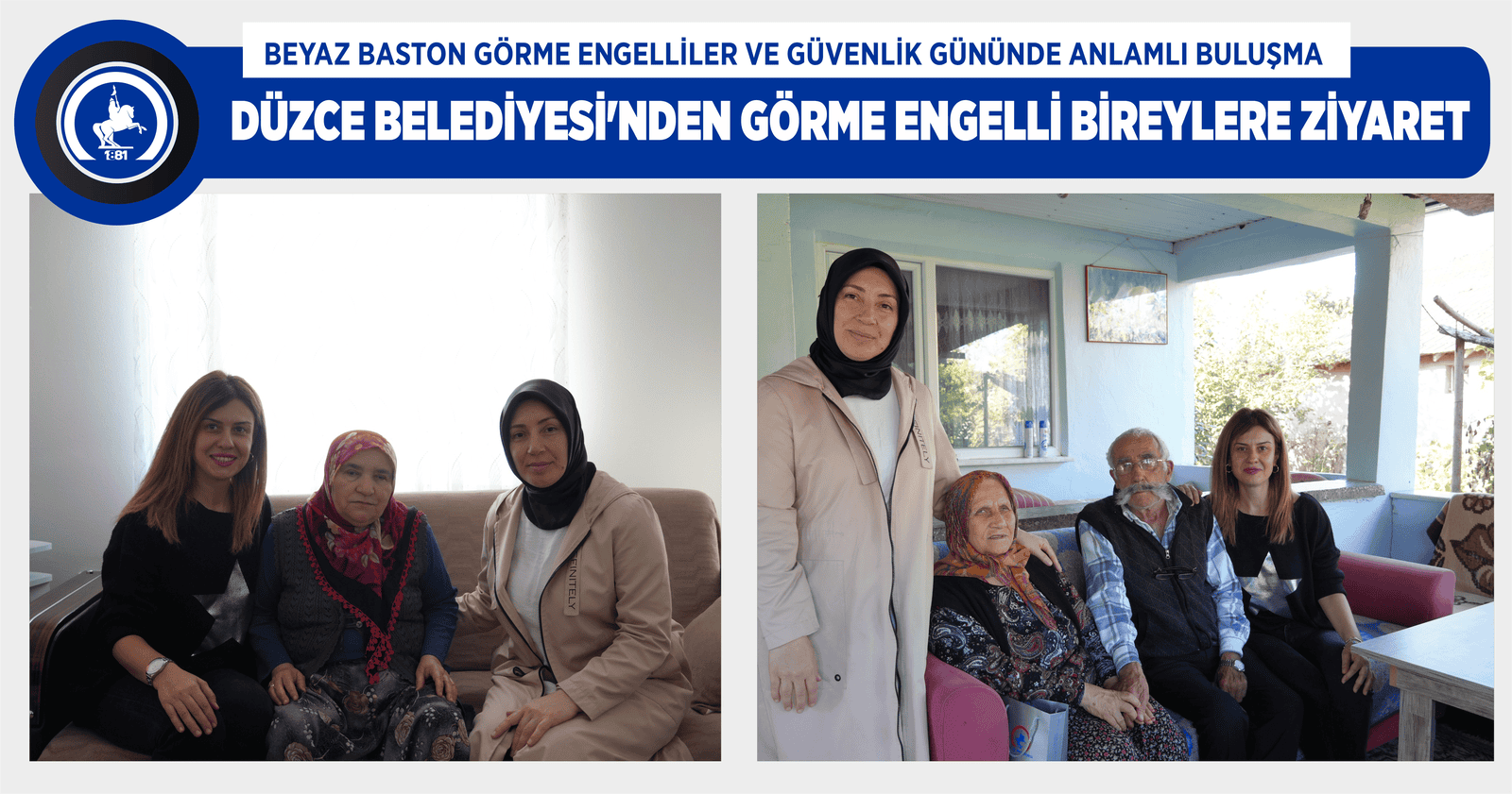 DÜZCE BELEDİYESİ’NDEN GÖRME ENGELLİ BİREYLERE ZİYARET