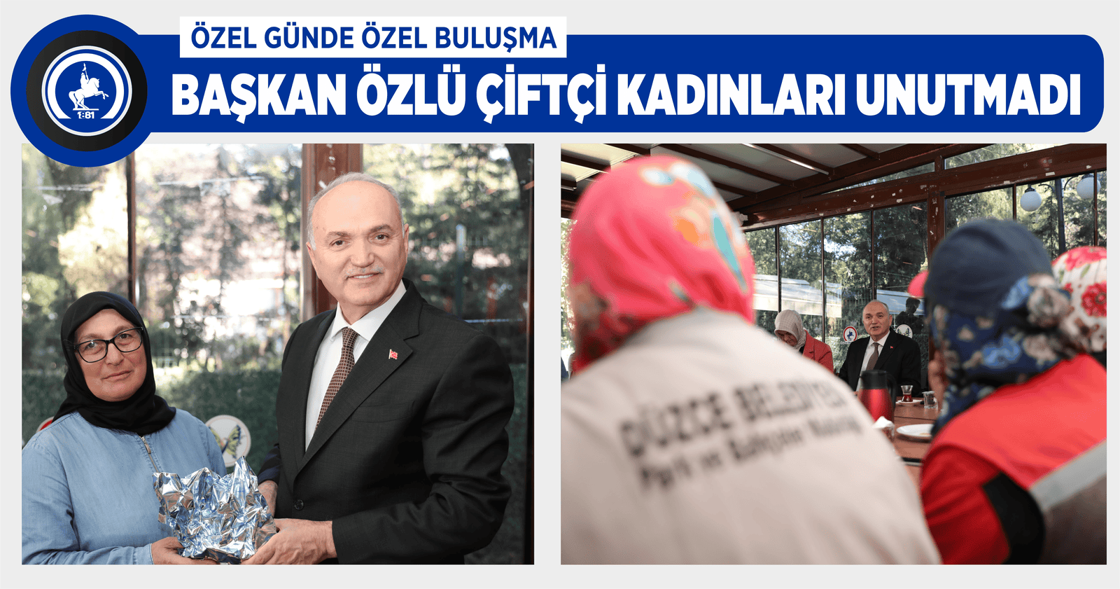 BAŞKAN ÖZLÜ ÇİFTÇİ KADINLARI UNUTMADI