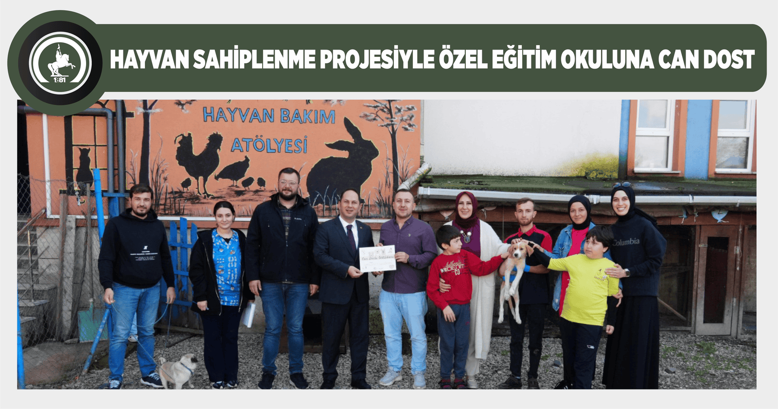 YAVRU KÖPEK ‘ÖZEL’ OKULA TESLİM EDİLDİ