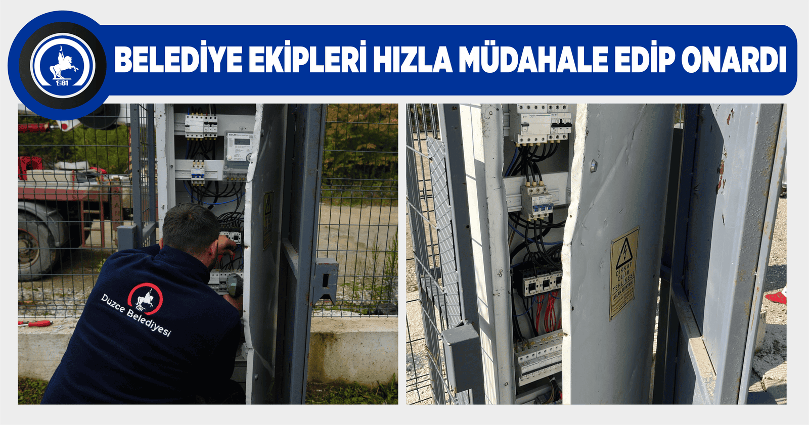 BELEDİYE EKİPLERİ HIZLA MÜDAHALE EDİP ONARDI