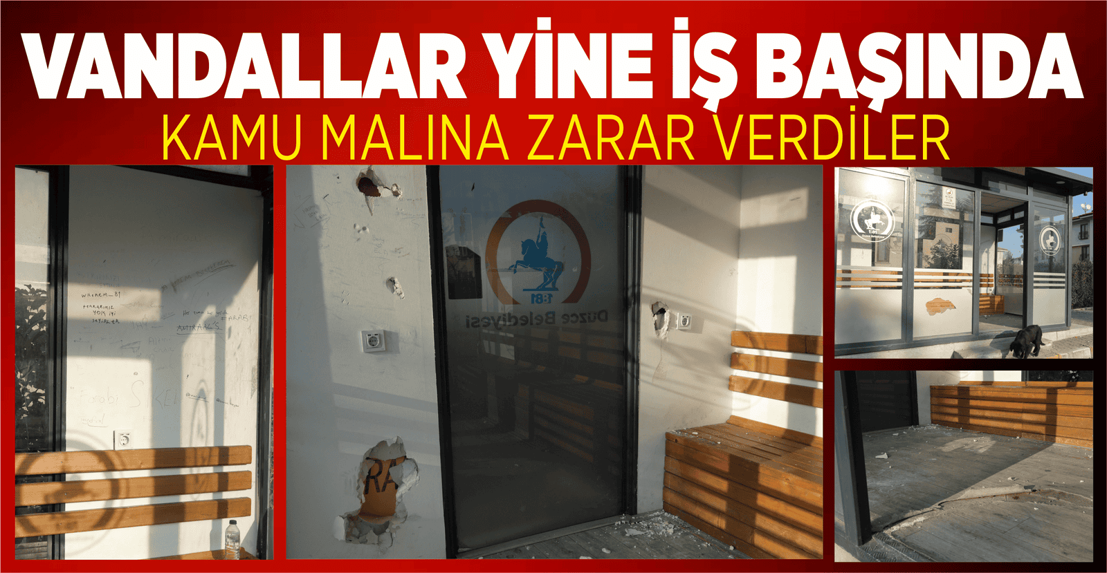 VANDALLAR YİNE İŞ BAŞINDA