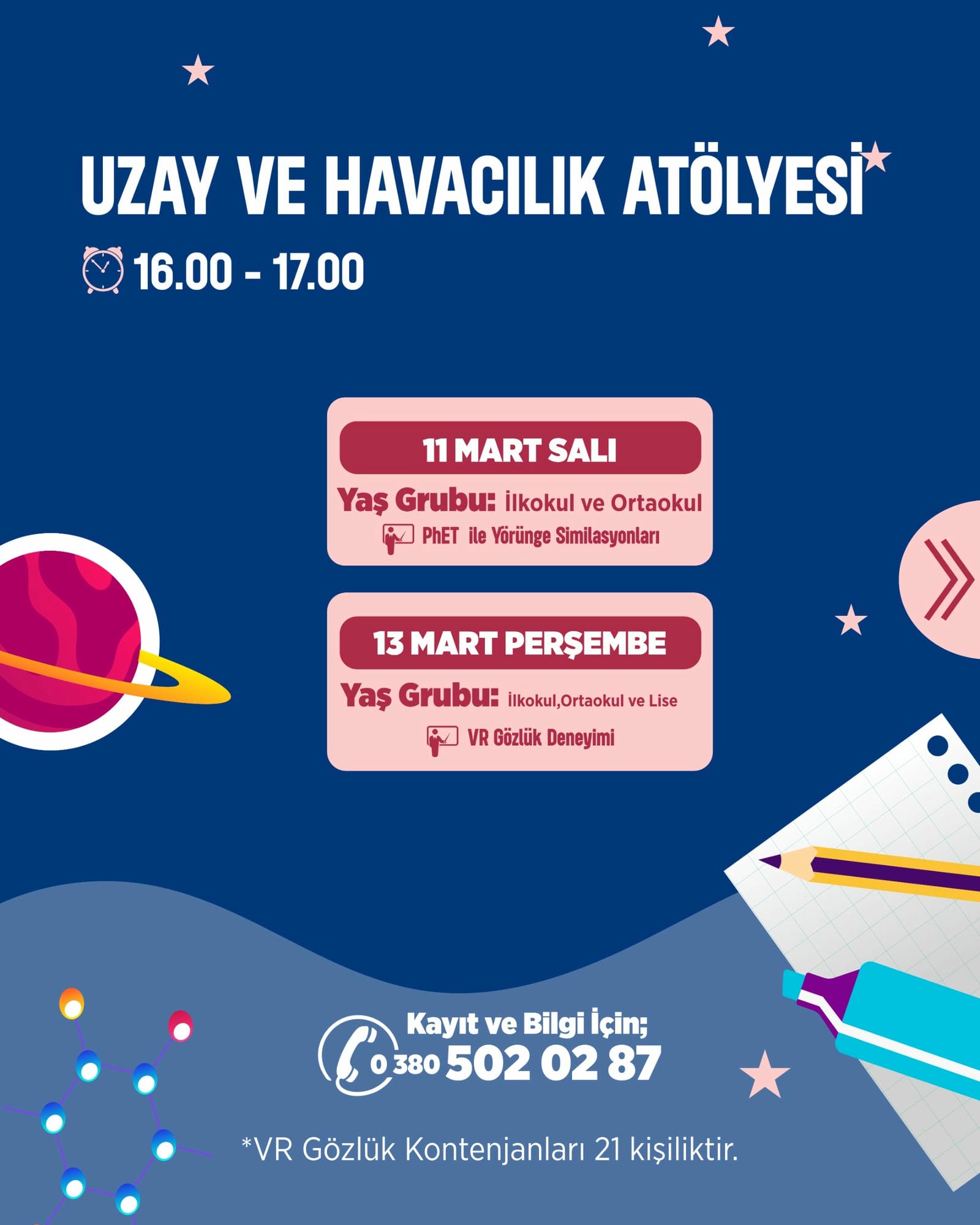 BİLİM MERKEZİNDEN ÖZEL HAFTAYA ÖZEL ETKİNLİK