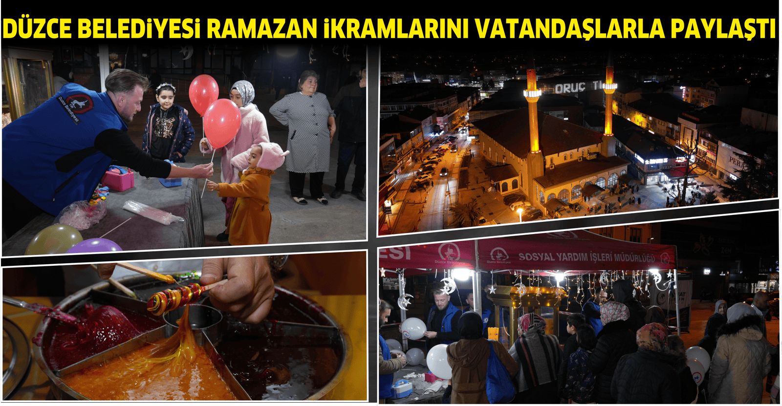 DÜZCE BELEDİYESİ RAMAZAN İKRAMLARINI VATANDAŞLARLA PAYLAŞTI