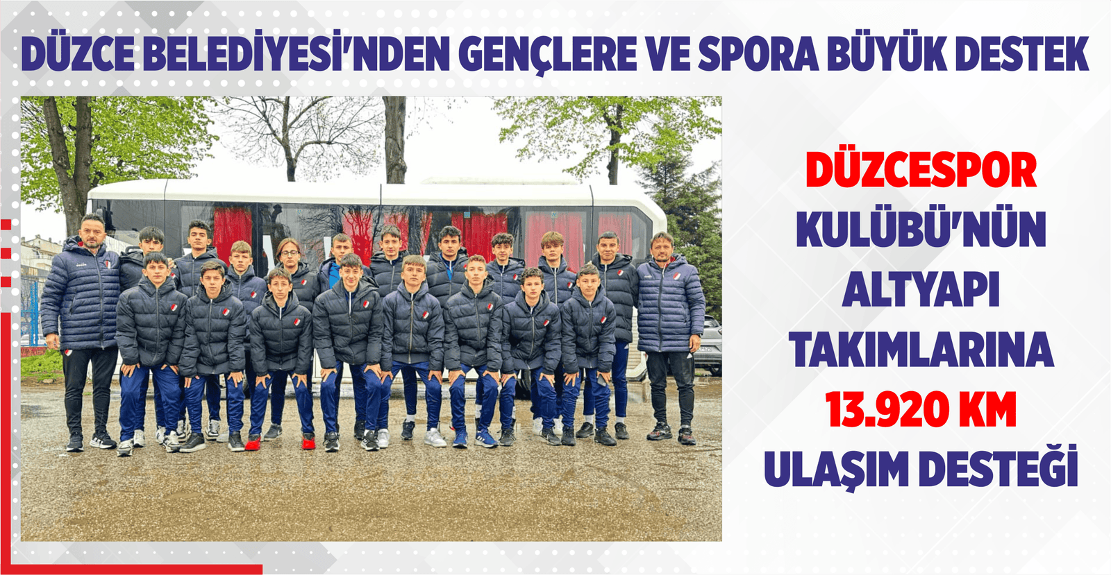 DÜZCE BELEDİYESİ’NDEN GENÇLERE VE SPORA BÜYÜK DESTEK