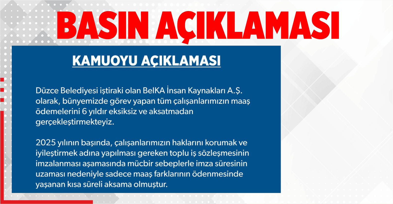 BASIN AÇIKLAMASI