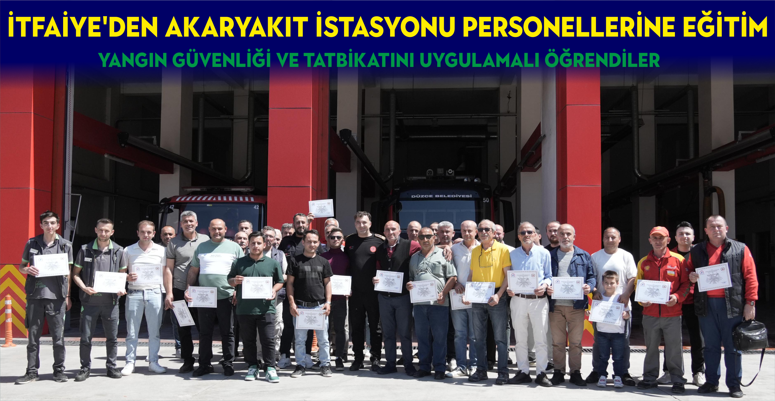 İTFAİYE’DEN AKARYAKIT İSTASYONU PERSONELLERİNE EĞİTİM