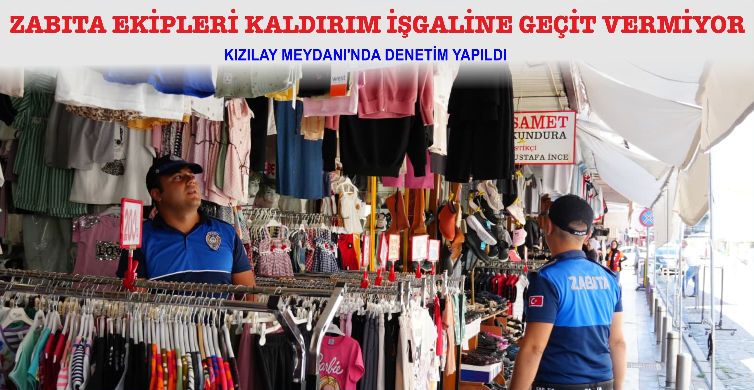 ZABITA EKİPLERİ KALDIRIM İŞGALİNE GEÇİT VERMİYOR