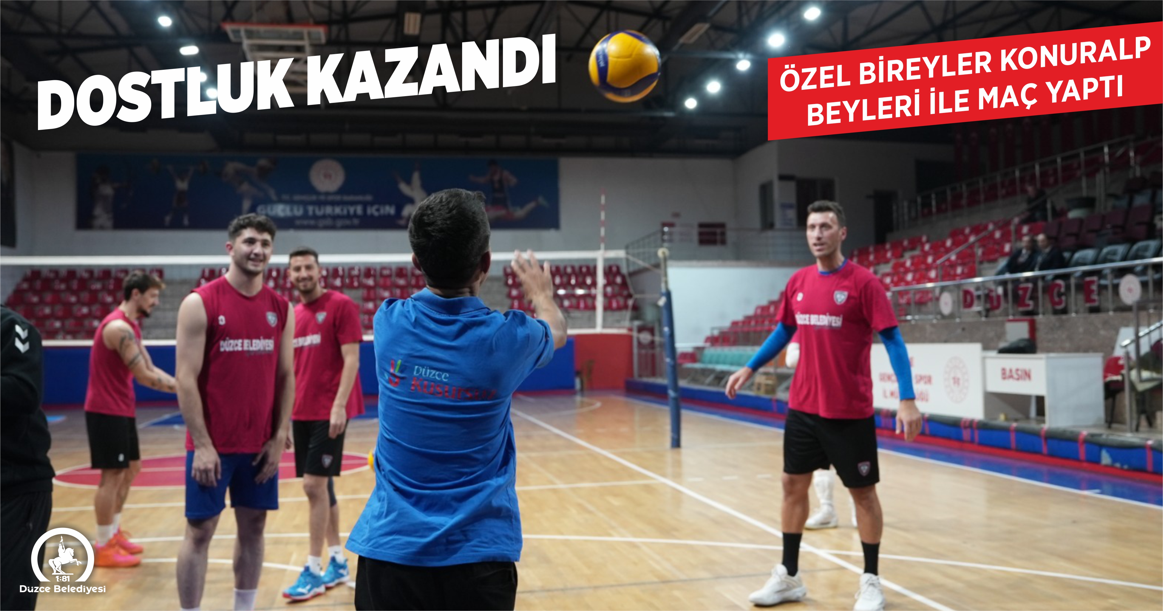 KUSURSUZ KAFE ÇALIŞANLARINDAN VOLEYBOL TAKIMINA MORAL ZİYARETİ