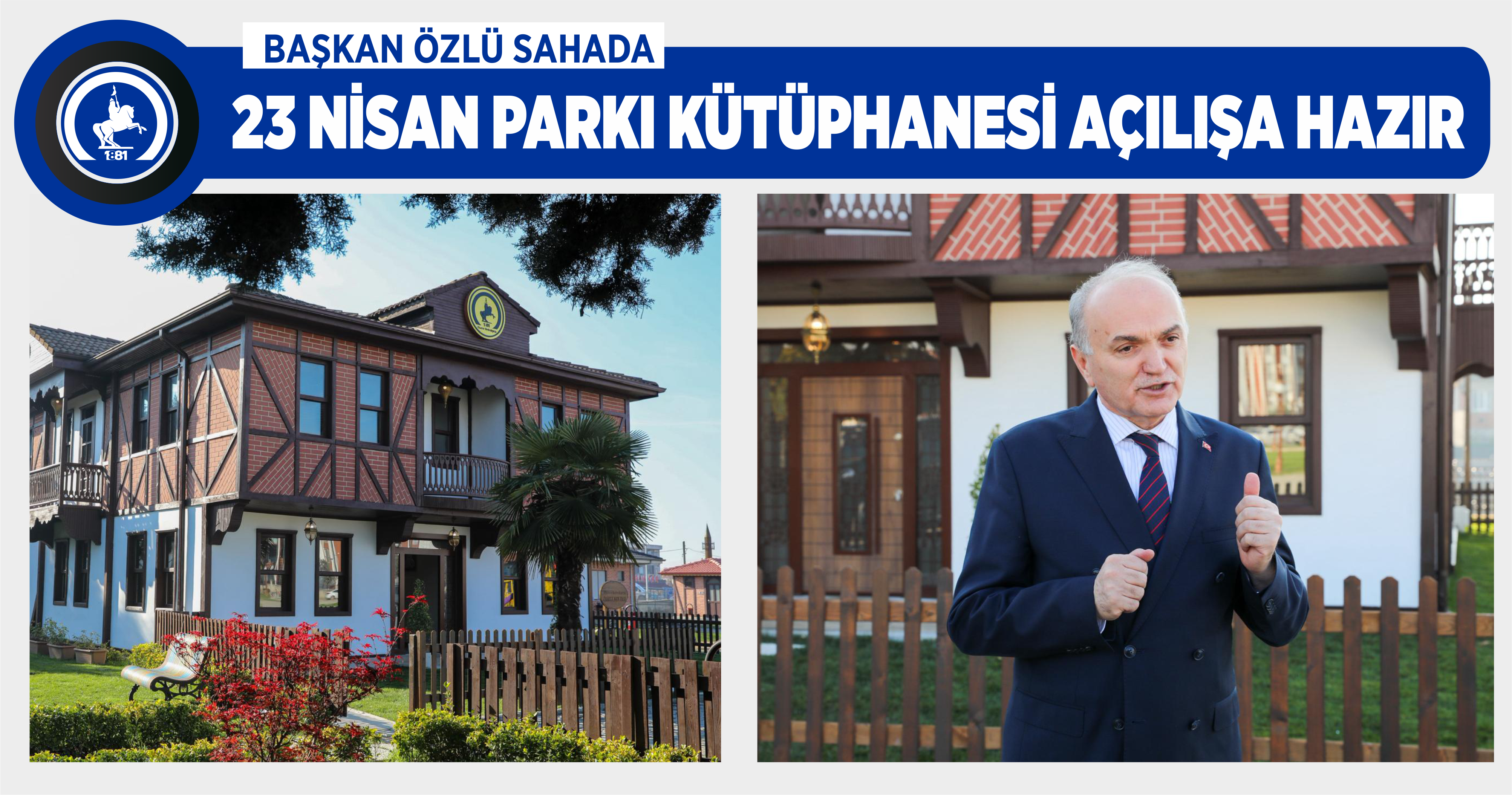 23 NİSAN PARKI KÜTÜPHANESİ AÇILIŞA HAZIR